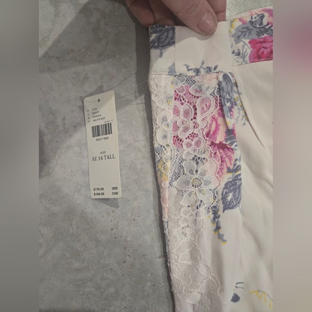 Anthropologie Flare Lace Pants Size 14 Tall NWT - Picture 5 of 6